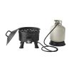 Portable Propane Gas 50; 000 BTU Fire Pit; Black - Black - steel