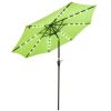 9ft Aluminum Patio Umbrella w/ 32 LEDs Chocolate - LA01