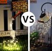 Solar Watering Can Lights Waterproof Outdoor Fairy Lartern Hanging Retro Metal Kettle Light For Walkway Patio Lawn - Solar Powered