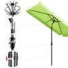 2Mx3M Aluminum Patio Umbrella Green - As Picture