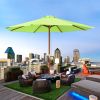 9 Ft Wooden Umbrella Green - As Picture