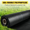 Garden Weed Barrier Fabric For Flower Bed Underlayment Ground Cover - Black - 3ft x 50ft