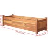 vidaXL Garden Raised Bed Acacia Wood 39.4"x11.8"x9.8" - Brown