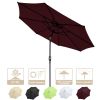 9 Ft Aluminum Tilt Umbrella Wine - As Picture