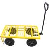 Tool truck; truck; garden truck; truck; easier to transport firewood; PU wheel (yellow) - as Pic