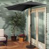 10 Ft Half Umbrella AL/Black - As Picture