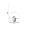 Metal Flower Pot Hanging Plant Holder Indoor Outdoor Home Decoration - White - Round