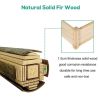 Bosonshop Raised Garden Bed Wooden Planter Box 2 Separate Planting Space - 1