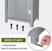 Outdoor Storage Cabinet Tool Shed Wooden Garden Shed with Floor;  Hooks and Asphalt Waterproof Roof; Organizer Wooden Lockers with Fir Wood - Grey