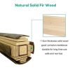 Bosonshop 3 Tier Raised Garden Bed Kit Wooden Planter Box Heavy Duty Solid Fir Wood;  47" x 47" x 21" - 1