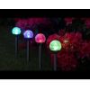 Cracked Glass Ball Stake LED Color Changing Solar Light - Multi-Color