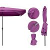 2Mx3M Aluminum Patio Umbrella Fuchsia - As Picture