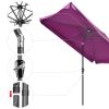 2Mx3M Aluminum Patio Umbrella Fuchsia - As Picture