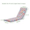 2PCS Set Outdoor Lounge Chair Cushion Replacement Patio outdoor furniture Seat Cushion Chaise Lounge Cushion (Flower Color) - Flower Color